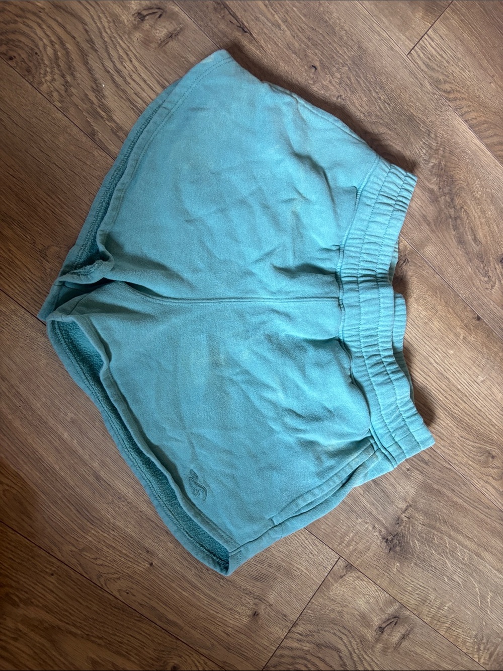 Hollister Teal Athletic Shorts - Light Teal Drawstring Waist